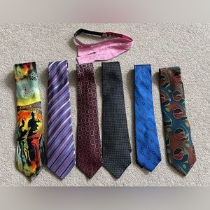 Bundle of 5 ties and 1 bow tie